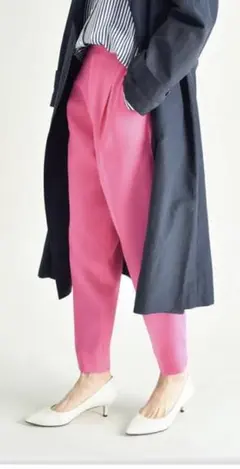 アンタイトルハイウエストテーパードパンツ【洗える】 ラズベリーピンク　44