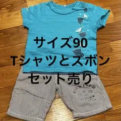 半袖Tシャツとショートパンツセット サイズ90 お魚柄　半ズボン