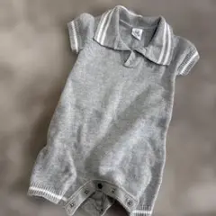 baby GAP グレー ニットロンパース 3-6ヶ月