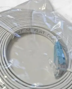 CAT 5E フラットLANケーブル ホワイト