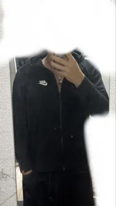 Nike ブラック フルジップパーカー