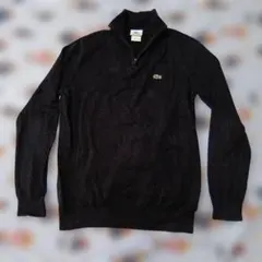LACOSTE ブラック ハーフジップセーター Mサイズ