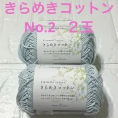 セリア きらめきコットン 毛糸 2玉セット 同一ロット No.2