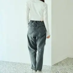 LAVANDA 新品 ハートポケットデニム ブラック M 宇野実彩子 AAA