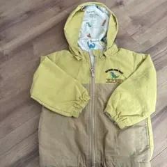 リバーシブル　スラップスリップ　ウインドブレーカー　恐竜　100㎝　イエロー