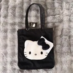【新品未使用タグ付き】ハローキティ トートバッグ ブラック
