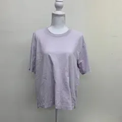 b0247 ユニクロ 半袖Tシャツ ラベンダー シンプル 無地 상태좋음 XL