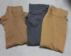 UNIQLO 3枚セット ヒートテック フリース タートルネック