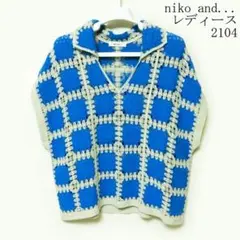 niko and... ニコアンド 刺繍クロシェ風襟プルオーバー美品