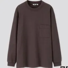 【UNIQLO】クルーネックT（長袖） Lサイズ　ブラウン