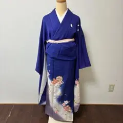 振袖　ブルー花柄のサムネイル