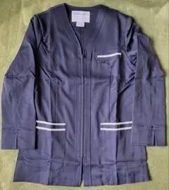 【新品未使用】アプロン KAZENノーカラージャケット L ネイビー 制菌加工