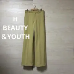 H BEAUTY＆YOUTH★ダブルクロス フレアパンツ 厚め