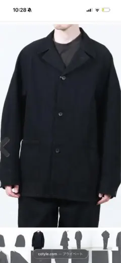 新品 COMOLI コモリ デニムレザーワークジャケット 25AW 襟レザー