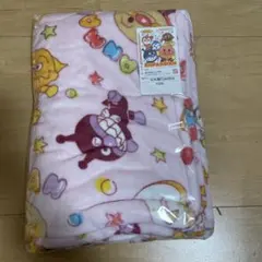 アンパンマン フリース　ブランケット ピンク　お昼寝毛布　膝掛け