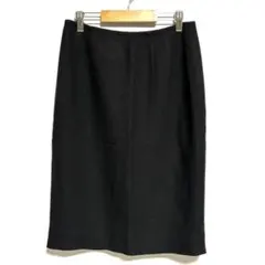 GEORGES RECH 黒　ひざ丈タイトスカート スリット入り　S