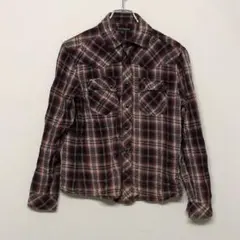 Sorridere ネオお兄系 サーフ 古着 オンブレチェック ウエスタンシャツ