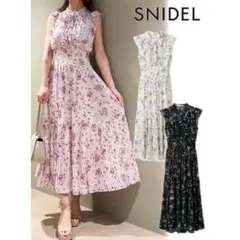 正規品 snidel Sustainableフリルプリントワンピース ピンク - メルカリ