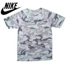 NIKE グレー カモフラ ジャージー 半袖Tシャツ