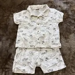 プティマイン 動物柄 半袖シャツとショートパンツ　セットアップ