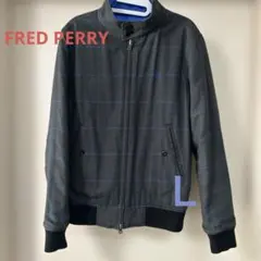 美品♪FRED PERRY グレンチェック柄ジャケット M グレー 秋春 - メルカリ