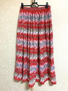 ミルクフェド☆超美品♪サラサラ涼感☆完売リゾート花柄フレアロングスカートのサムネイル