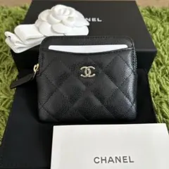 ☆CHANEL ジップカードコインパースマトラッセ[新品未使用] キャビアスキン