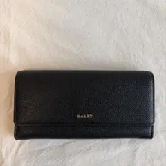 BALLY 二つ折り財布 ブラック レザー - メルカリ