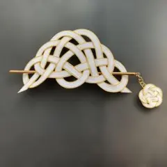 H232 水引かんざし　髪飾り　バレッタ　伝統工芸　和装小物　着物　お守り