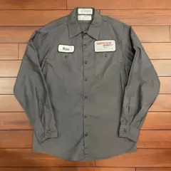 ワークシャツ 長袖 グレー
