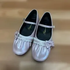 リボン付きバレエシューズ 22.0cm ピンク