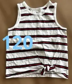 120 新品未使用　タンクトップ　ギャップGAP 赤白黒　ノースリーブ