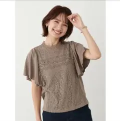 (新品)earth music&ecology♡フレアスリーブレースブラウス