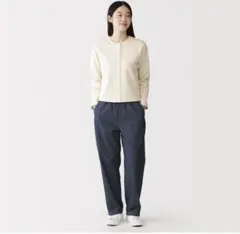 無印良品 婦人　洗いざらし　デニムイージーテーパードパンツ エルのサムネイル