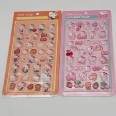 新品 ハローキティ BONBON DROP ぷっくりシール 2枚セット