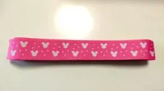 グログランリボン マウス柄 25mm巾