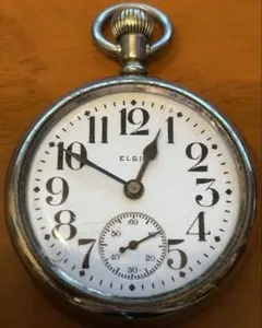 超希少 エルジン 鉄道院 懐中時計 129 美品 稼働品 鉄道時計 ELGIN 