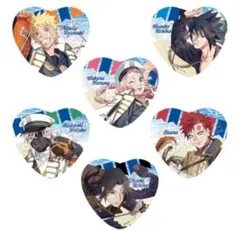 NARUTO 疾風伝 マリンルック ハート型缶バッジ＆カバーセット　サスケ