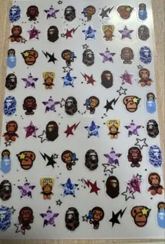 エイプシール　カラフルなキャラクターシールシート