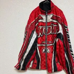 WILLSPORT バイクジャケット レッド/ホワイト/ブラック