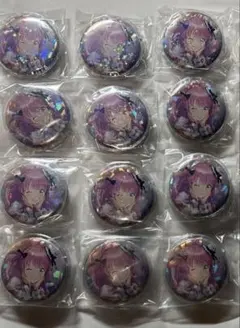 W ホロライブ　姫森ルーナ　5th fes ホログラム　缶バッジ 12う個