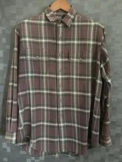 新品タグ付】完売品 タシケント ルーズチェックシャツ F ブラウン 秋服 