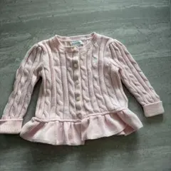 【ラルフローレン】ピンク ケーブル編み カーディガン