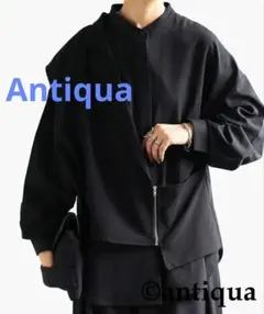 アンティカ Antiqua ベストドッキングブラウス ブラック