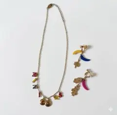 【美品】ミニオン アクセサリーセット ネックレス＆イヤリング USJ パーク公式