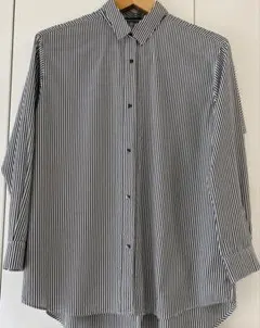 【INDIVI（インディヴィ）】ベーシックシャツ ブラック Mサイズ