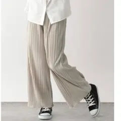 グローバルワーク　ロングパンツ 150 リブ　プリーツイージーパンツ