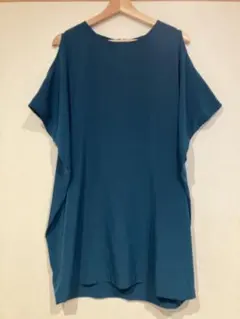 【美品】LOWRYS FARM ワンピース エメラルドグリーン M