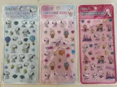 PEANUTS スヌーピー ぷくぷくシール 3枚セット