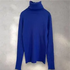 A Colpi Di Cravatta タートルネック セーター 青 ウール混